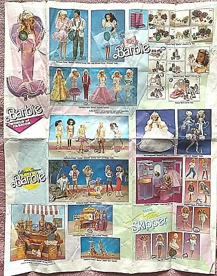 Vintage 1988 Barbie World Of Fashion Poster Booklet-California Dream Etc • $6.95