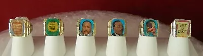 Complete Set Of 6 1960's Vari-Vue Martin Luther King Flicker Rings • $300