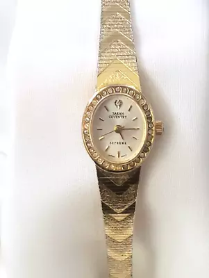 Women's Vintage Gold Tone SARAH COVENTRY  Supreme Watch New Battery • $31