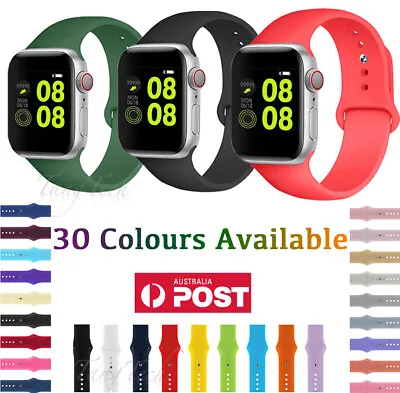 $6.66 • Buy For Apple Watch IWatch Series Ultra 8-1 Silicone Replacement Strap Band 38-49MM