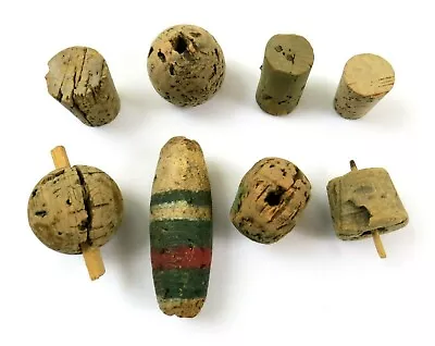 Mixed Lot Of Rustic Antique Cork And Wood Fishing Bobber Float Parts • $27.90