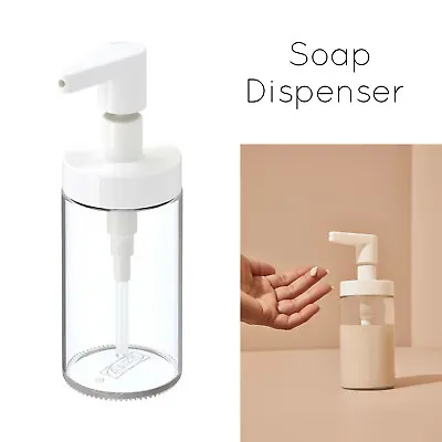 £6.99 • Buy Glass Hand Pump Liquid Bathroom Soap Shampoo Shower Gel Clear Dispenser