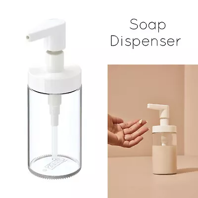 £6.99 • Buy Glass Hand Pump Liquid Bathroom Soap Shampoo Shower Gel Clear Dispenser