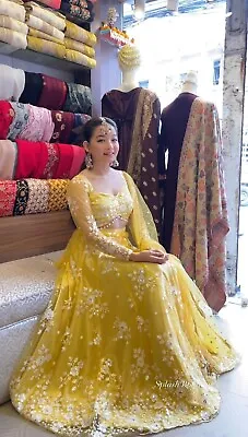 Party Lehenga Choli Indian Designer Bollywood Lehnga Wedding Ethnic Bridal Eid • $53.98