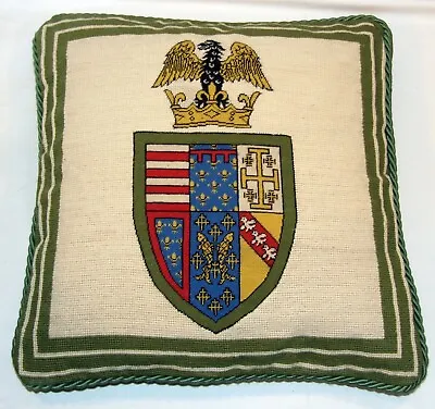 Queens College Cambridge Cushion Cover Handmade Needlepoint • £34.99
