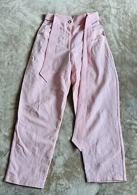 Manning Cartell Size 10 Pink Women’s Trousers Tailored Pants With Belt • $64.95