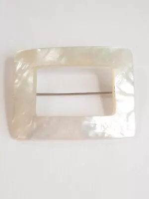 Vintage Mother Of Pearl Brooch Pin C Clasps • $16