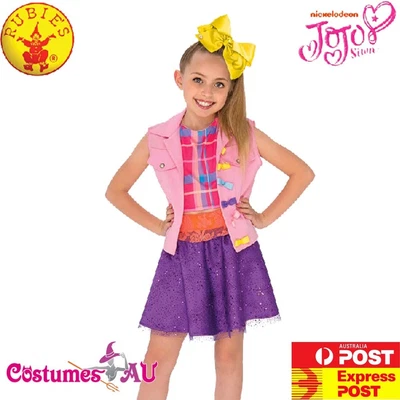 $46.54 • Buy Girls Jojo Siwa MUSIC VIDEO Costume Bomber Book Week Diva Idol Kids Fancy Dress