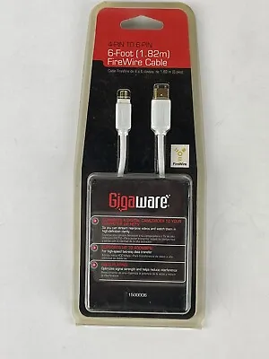 RadioShack GigaWare 4-Pin To 6-Pin 6-Foot FireWire Cable No. 1500006 • $6.99