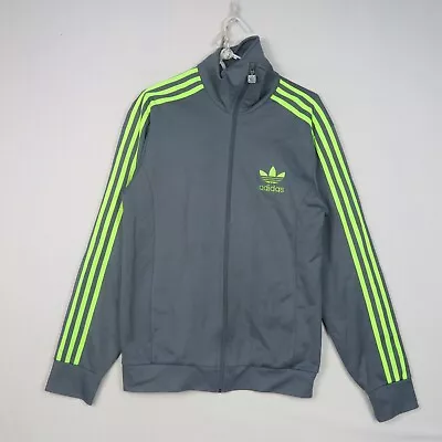 Adidas Mens Windbreaker Jacket 105 Or Small Grey Full Zip Long Sleeve Sports • $27.99