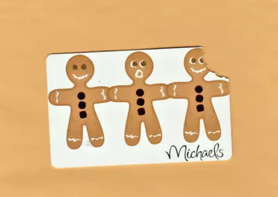 Collectible 2008 Michael's Die Cut Gift Card - Gingerbread Men - No Cash Value • $2.75