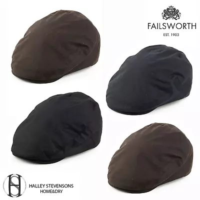 Failsworth Wax Cap Flat Cap Shooting Fishing Hat Country Cap Black Cap Wax Cap • £13.99