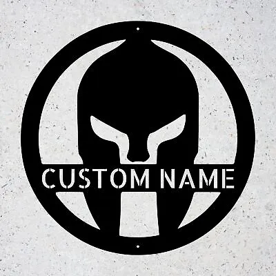 Custom Spartan Helmet Metal Wall Art Sign Personalized Home Decor Artwork Signs • $139.95