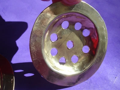£6 • Buy Moroccan BRASS Hand Made Wash Basin Sink Waste Drainer With Holes 65 Mm