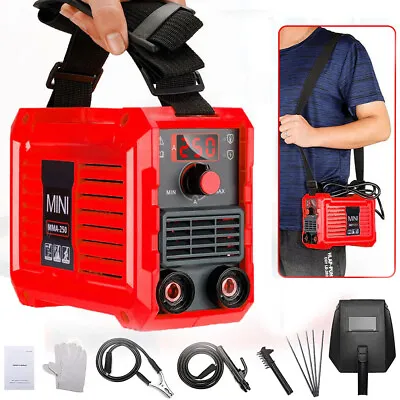 Portable LCD Welder 220V 20-250A MMA ARC Welding Inverter Machine Tool With Mask • £45.50