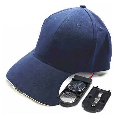 Power Baseball Cap With 5 LED Lights Flashlight Brim Lamp Standard Brim For Hunt • $9.59