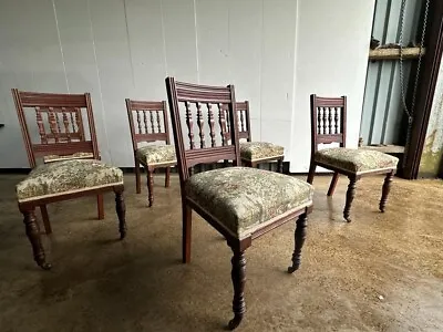 A Set Of 6 Edwardian Dining Chairs • £95