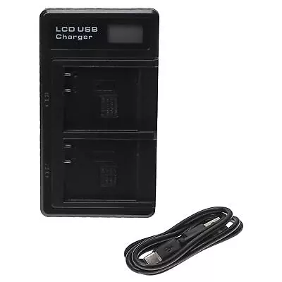 Dual Charger USB + Display For Panasonic Lumix DMC-TZ96DMC-TZ100DMC-GF6 • £21.60