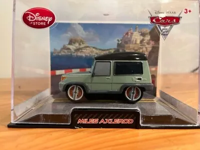 Disney Store CARS 2 MILES AXLEROD 1:43 DIE-CAST In DISPLAY CASE NEW • $9.99