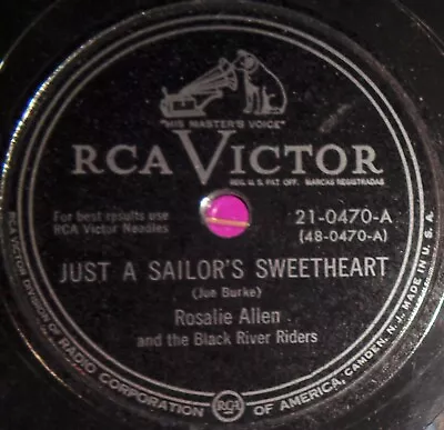 Rosalie Allen - Just A Sailor's Sweetheart / Somebody E- B2 • $2.99