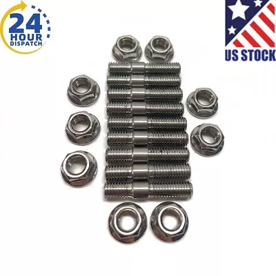 9x Exhaust Manifold Studs Kits For Honda Acura B/D Series Civic Integra B18 V3 • $12.45