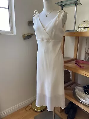 Papaya Vintage Y2K Women's Ivory V-Neck Dress Size L • $49.99