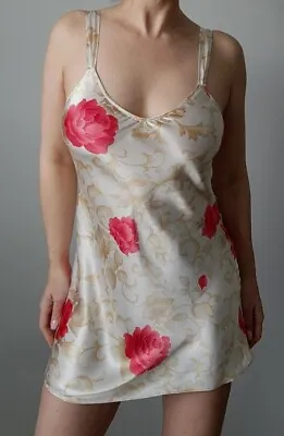 Vtg INNER MOST Silky Satin Floral Print Nightgown Lingerie Cami Night Dress! M  • $36