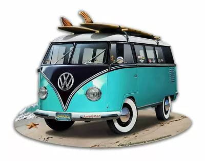 VW Bus Turquoise Laser Cut Metal Sign • $59.95