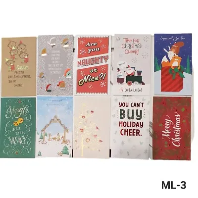 Money Gift Card Holder Christmas Cards With Envelopes - Lot Of 10 • $10