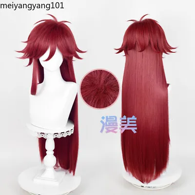 Black Butler Grell Sutcliff Game Cosplay Men Woman Wig Hairpieces Long Hair • $40.99