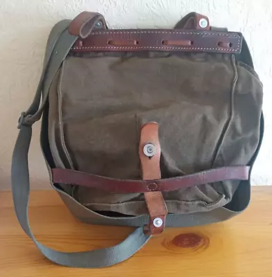 Swiss Leather Army Bread Bag With Soldier Lettering. 1976 • $38