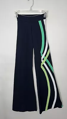 Margarita Supplex Black Yoga Wavy Striped Flared Athletic Pants Size 1 • $39.94