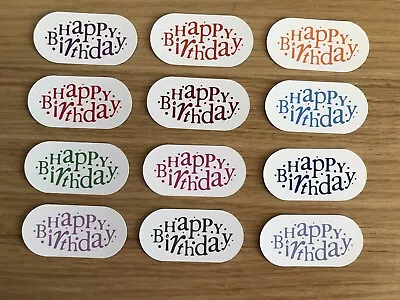 £2.15 • Buy 12 X Happy Birthday Card Toppers/sentiments/card Making - (PACK 16)