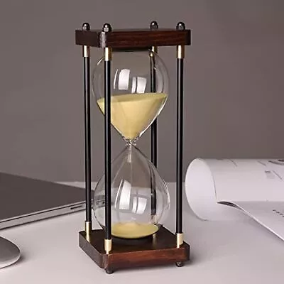 60Min Hourglass Sand Timer Wooden Sand Clock Table Decorative Wooden Sandglass • $31.99