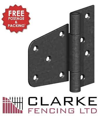 Heavy Duty Epoxy Black Offset Tee Hinges (Pack) 3.1/2 Inch ( 89mm) • £19.95