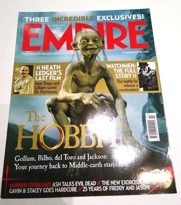 Empire Film Magazine-MARCH 2009-Issue 237-Hobbit-Heath Ledger-Blunt-Martin-Good • £1.40