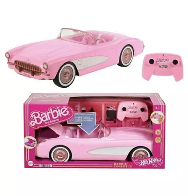 BARBIE The Movie Hot Wheels RC Barbie Corvette Remote Control Car BRAND NEW 2023 • $117.18