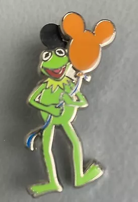 Muppets Kermit The Frog Holding Mickey Ear Balloon Trading Pin • $8