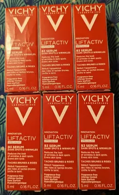 6 X Vichy Liftactiv Specialist B3 Serum Dark Spots/Wrinkles .16 Oz Each Trvl Sz • $4