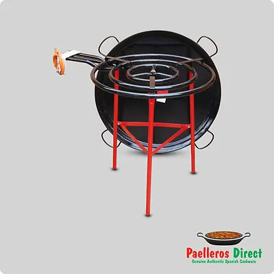 90cm Spanish Enamelled Steel Paella Pan & 70cm Gas Burner Kit / Set • £309.99