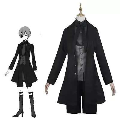 Black Butler Ciel Phantomhive Wig Cosplay Uniform Costume Props • $23.75