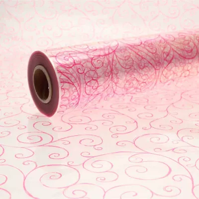 £43.19 • Buy Cerise Scroll Cellophane Wrap Hamper & Gift Wrapping  1m - 100 Meters