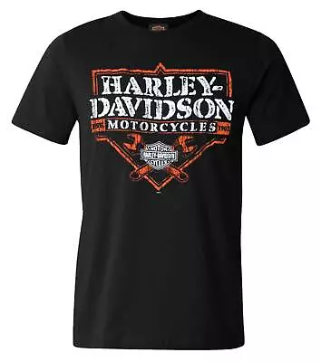 Harley-Davidson Men's Spike B&S Short Sleeve Crew-Neck T-Shirt - Black • $24.95