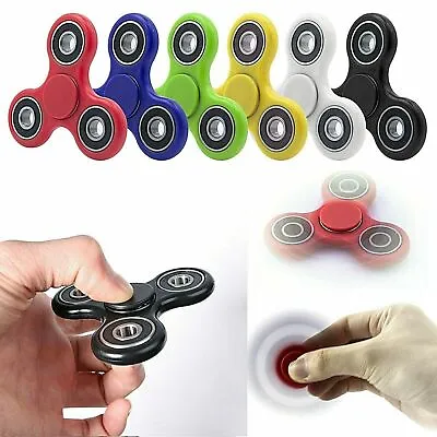 Figit Fidget Figet Finger Tri Spinner Hand Focus Spin Edc Stress Adhd Autism Toy • £2.99