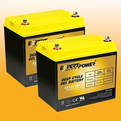 NEW 12V 35AH Wheelchair Scooter Batteries Replaces UB12350 - 2 Pack • $159.99