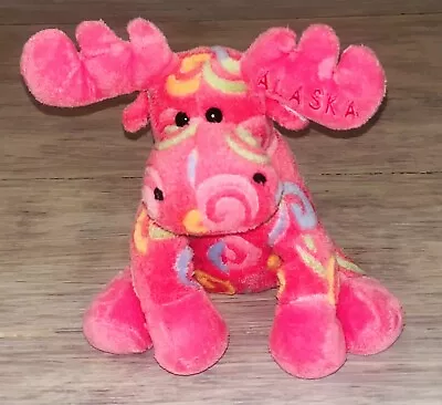 Plush Moose Popsicle Alaska Wishpets Swirl Stuffed Toy Pink Wish Pet 9” • $9.99