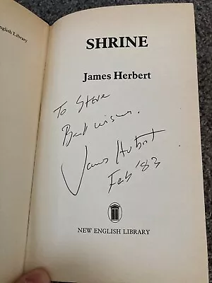 James Herbert: Shrine: Signed Dated Uk First Edition Hardcover • £250