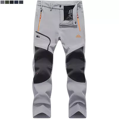 Mens Tactical Hiking Trousers Waterproof Outdoor Fishing Walking Insulated Pants • £33.59