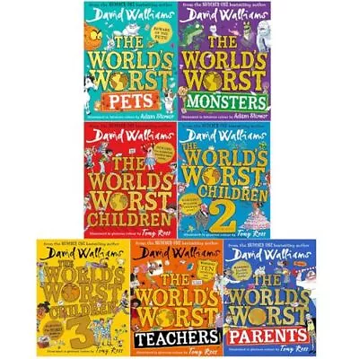 David Walliams Worlds Worst 7 Books Collection Set (Worlds Wors | David Walliams • £54.99