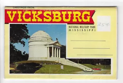 Postcard Folder-vicksburg National Military Park-mississippi • $2